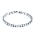 Full-Pavé Lab Grown Diamond Bracelet｜ White Gold Radiance, Radiant Against the Skin